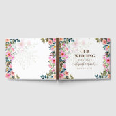 かわいらし春ワイルドフラワー結婚ズゲストブック ゲストブック (全面)