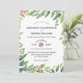 かわいらし春植物性赤面ピンク結婚ズ 招待状 (スタンド正面)