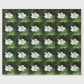 かわいらし春白ラズベリー花写真 ラッピングペーパー (フラット)