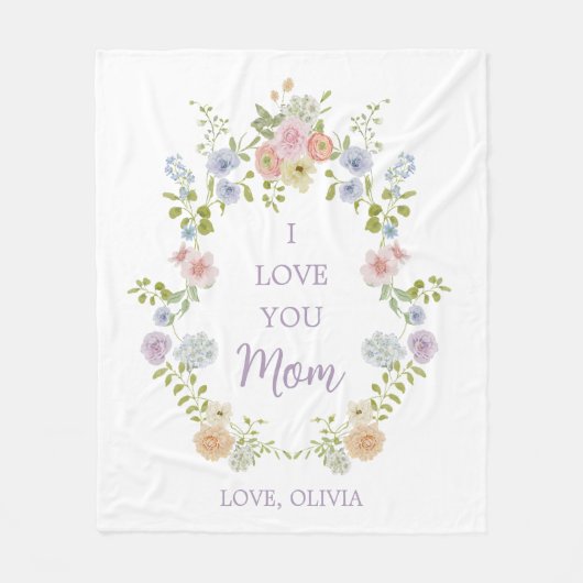 かわいらし春野の花 | ママを愛する フリースブランケット (正面)