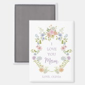 かわいらし春野の花 | ママを愛する マグネット (正面/裏面)