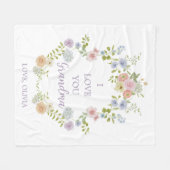 かわいらし春野の花 | 愛おばあちゃん フリースブランケット (正面(横))