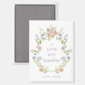 かわいらし春野の花 | 愛おばあちゃん マグネット (正面/裏面)