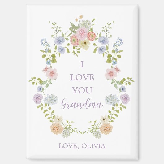 かわいらし春野の花 | 愛おばあちゃん マグネット (正面)