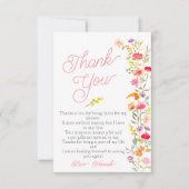 かわいらし春野花フローラブライダルシャワー サンキューカード (正面)
