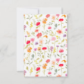 かわいらし春野花フローラブライダルシャワー サンキューカード (裏面)