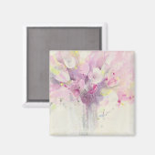 かわいらし春 |ソフトピンクのブーケ マグネット (正面/裏面)