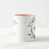 かわいらし最高のパーソナライズされた素晴らしフローラ ツートーンマグカップ (中央)