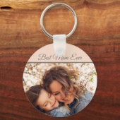 かわいらし最高の母はピンクの写真 キーホルダー (正面)