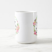 かわいらし最高の母フローラリース コーヒーマグカップ (中央)