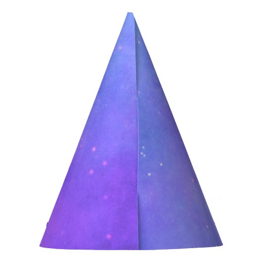 かわいらし月ファンシー三日月抽象芸術シェイプ紫 パーティーハット (裏面)