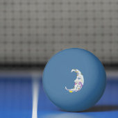 かわいらし月顔抽象芸術シェイプ複数色 卓球ボール (ネット)