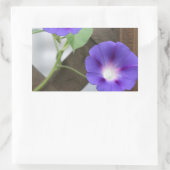 かわいらし朝顔 長方形シール (バッグ)