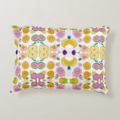 かわいらし果実の模様モダン アクセントクッション (裏面)