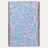 かわいらし枝 – ターコイズとバイオレット10代の スローブランケット (正面縦)