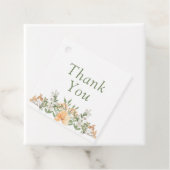 かわいらし桃と白のフローラ結婚ズ フェイバータグ (インサイチュ)