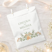 かわいらし桃と白のフローラ結婚ズ フェイバーバッグ (クリップ留めされた状態)