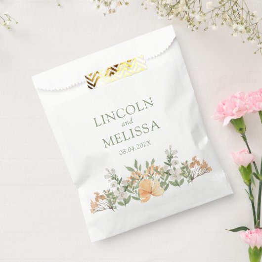 かわいらし桃と白のフローラ結婚ズ フェイバーバッグ (封をした状態)