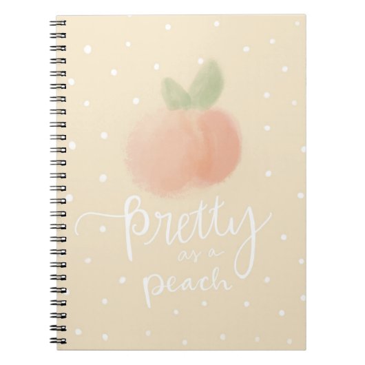 かわいらし桃の手帳として ノートブック (正面)