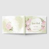 かわいらし桃色の花が葉幾何か ゲストブック (全面)