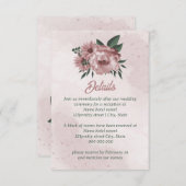 かわいらし桃花結婚植物学 エンクロージャーカード (正面/裏面)