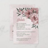 かわいらし桃花結婚植物学 エンクロージャーカード (正面/裏面)