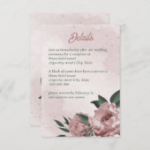 かわいらし桃花結婚植物学 エンクロージャーカード (正面/裏面)