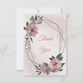 かわいらし桃花結婚植物学 サンキューカード (正面)