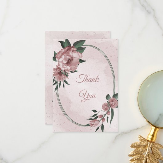 かわいらし桃花結婚植物学 サンキューカード (正面/裏面インサイチュ)