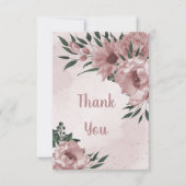 かわいらし桃花結婚植物学 サンキューカード (正面)