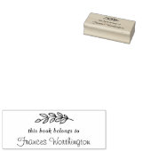 かわいらし植物学「この本は属す」カスタム ラバースタンプ (押印)