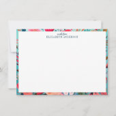 かわいらし植物性ガーリーフローラ ノートカード (正面)