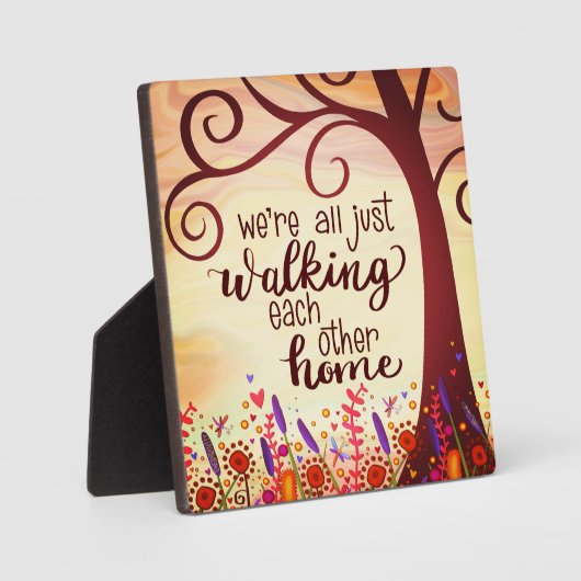 かわいらし歩くお互いホーム感動的 フォトプラーク (正面)