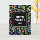 かわいらし母の日が幸せパーソナライズされた カード (黄色い花)