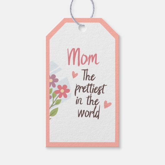 かわいらし母ギフトラベル-フローラ母の日 ギフトタグ (正面)
