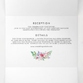 かわいらし水カラフル色結婚春の花 三つ折り招待状 (内部中)