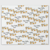 かわいらし水パーソナライズされた ラッピングペーパー (フラット)