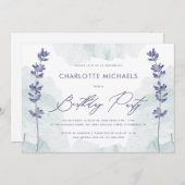 かわいらし水彩と生誕祭パーティー 招待状 (正面/裏面)