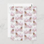 かわいらし水彩手絵を描ヴィンテージ ポストカード (正面/裏面)