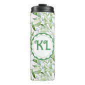 かわいらし水彩白パーソナライズされた花 タンブラー (正面)