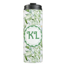 かわいらし水彩白パーソナライズされた花 タンブラー