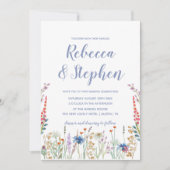 かわいらし水彩野草結婚式招待状 招待状 (正面)