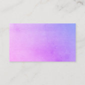 かわいらし水彩青紫色の花デザイン 名刺 (裏面)