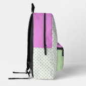 かわいらし水玉模様及び自転車パーソナライズされた プリントバックパック (左)