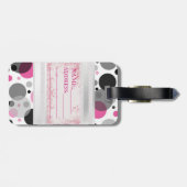 かわいらし水玉模様収集 ラゲッジタグ (裏面横)