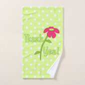 かわいらし水玉模様回収浴用タオルセット バスタオルセット (ハンドタオル)