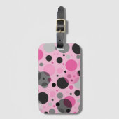 かわいらし水玉模様集荷 ラゲッジタグ (正面縦)