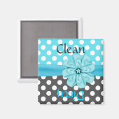 かわいらし水玉模様食洗機磁石 マグネット (正面/裏面)