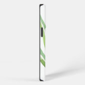 かわいらし水色縁どピンク緑のイニシャル iPhoneケース (右側面)