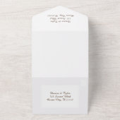 かわいらし海と海ガ結婚ラス オールインワン招待状 (外側)